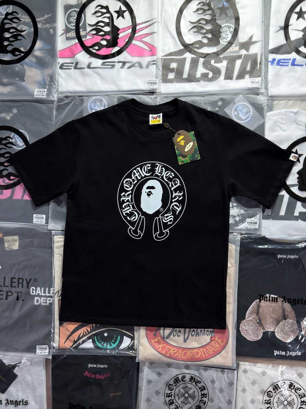 BAPE x Chrome Hearts T-shirt ‘Black’